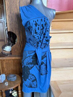 Vintage Rio de Janeiro Cotton Boho Summer Tie Dress